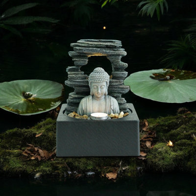 Skylar Weather Resistant Table Top Fountain with Light