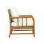 Fauteuil d'extérieur moderne en bois d'acacia avec dossier en rotin PE Meriton-131833024-131833022