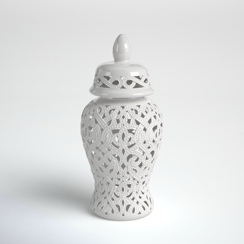 Pot à gingembre en porcelaine Lares, Blanc