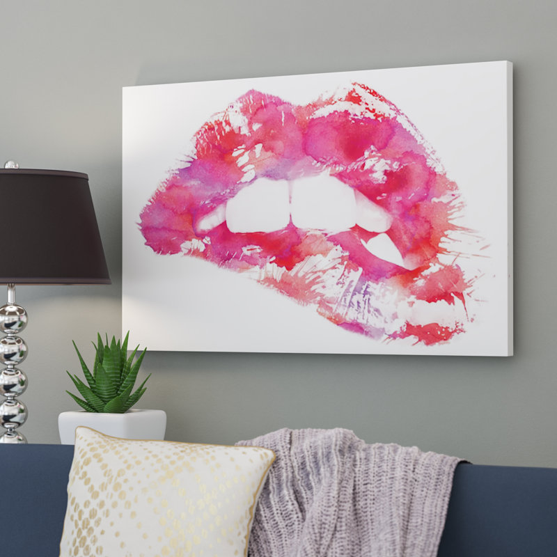 « Lippss », reproduction d'impression, H 12 po x l 18 po x P 1,5 po, Toile
