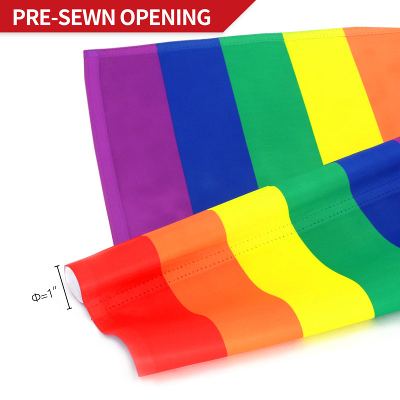 Drapeau de jardin double face haut de gamme, drapeaux décoratifs arc-en-ciel LGBT pour la décoration intérieure - résistant aux intempéries 