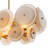 Chandelier Hyde Vintage Brass Finish Handmade Glass