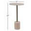 Grande table ronde en marbre Belliso, brun-1905904311