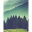 Colourful Foggy Mountain Misty Forest Peel And Stick Wallpaper | Removable Wall Mural.-875558656