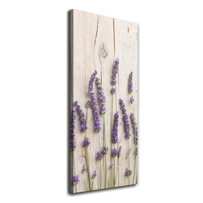 Lavender On The Wood - Wrapped Canvas Print