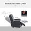 Fauteuil inclinable électrique en cuir Richella