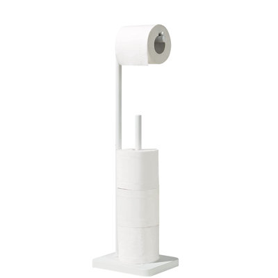 Porte-papier hygiénique sur pied avec réserve