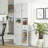 Tall 5-Tier Narrow Metal Bathroom Storage Cabinet With 2 Doors And Adjustable Shelves, Freestanding For Space Saving In Kitchen, Laundry, Pantry