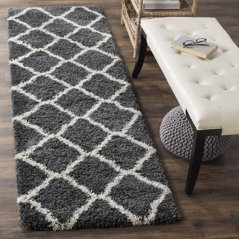 Darrold Hudson Shag Performance Geometric Rug, Runner 2'3" x 10'