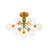 9-Light Textured Glass Tiered Semi-Flush Mount-858022877