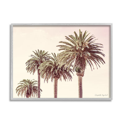 «Tropical Palm Trees Sun Bleached Summer Sky Stretched», art mural par Elizabeth Urquhart
