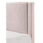Lit rose contemporain pour chambre à coucher grand lit, tête de lit tapissier à texture nervurée, structure à profil bas et pieds stables au design discret-1780099110-1780099113