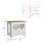 Armoire et étagère à deux portes pour îlot de cuisine Arlet-954800506