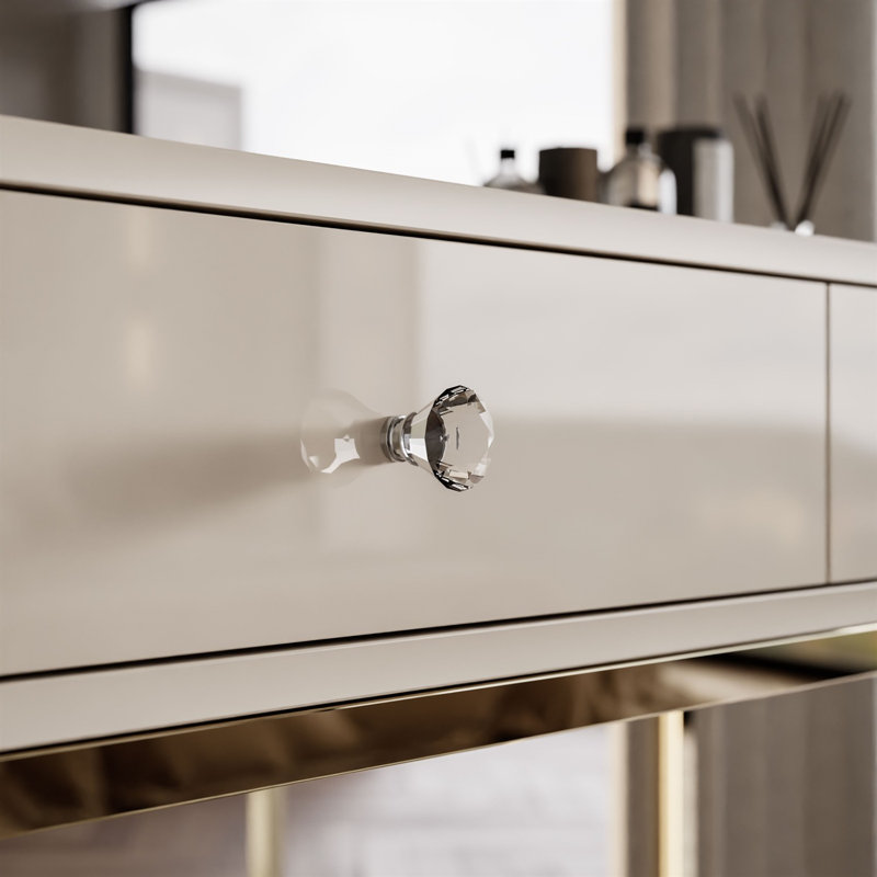 100cm Console Table, Gold Chrome