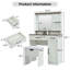 Meuble-lavabo de style campagnard chic avec ampoules Hollywood réglables et beaucoup de rangement, parfait pour un décor de chambre à coucher rustique