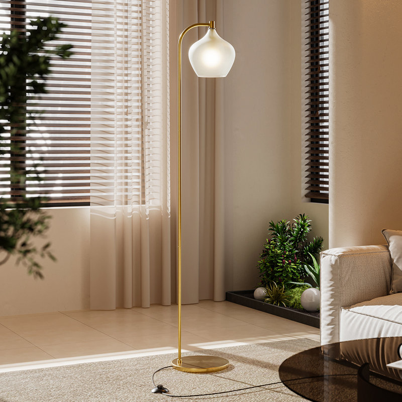 Moriches 150cm Gold Arched Floor Lamp