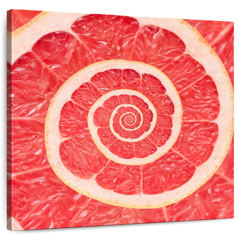 Yarlin Fresh Grapefruit Spiral, 16" H x 16" W