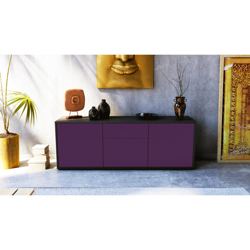 Wymore TV Stand, Purple / Matte Anthracite