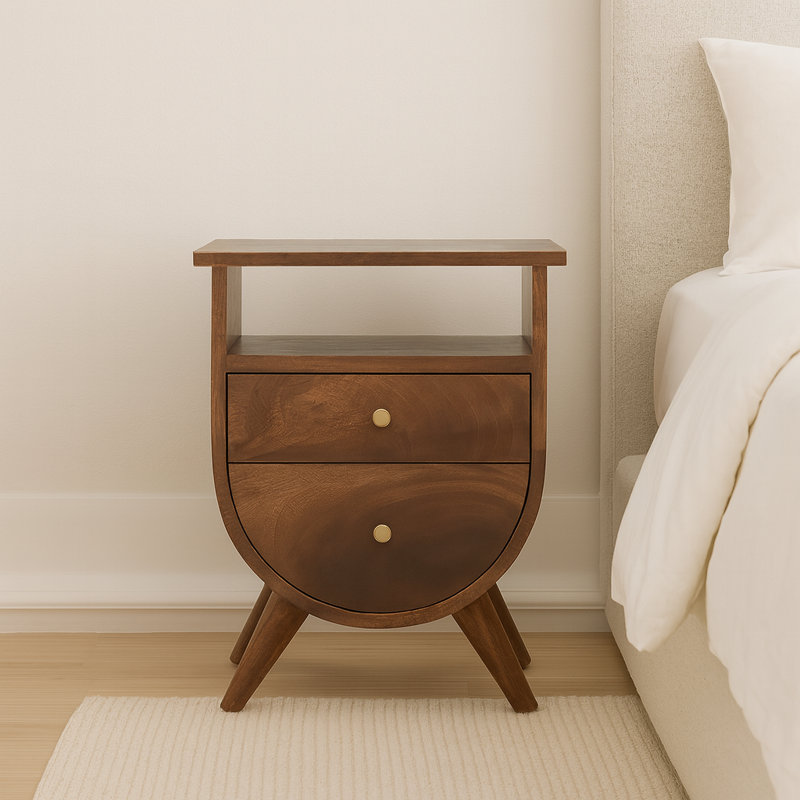 Ikora 15.75'' W Solid Wood Nightstand