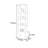 Slim 5-Tier Rectangular Metal Frame Display Table