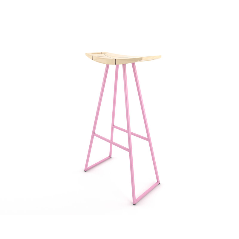 Tabouret de bar et de comptoir Robert, Érable, Tabouret de bar (siège d'une hauteur de 30 po), Rose