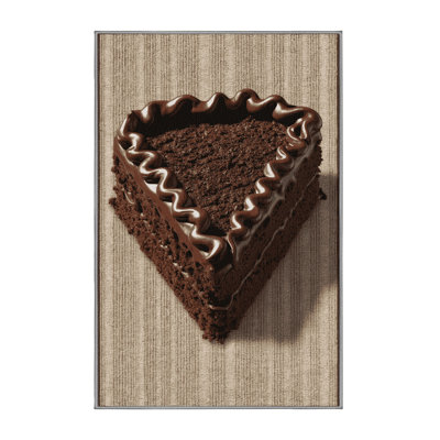Washable Chocolate cake Desserts Area Rug
