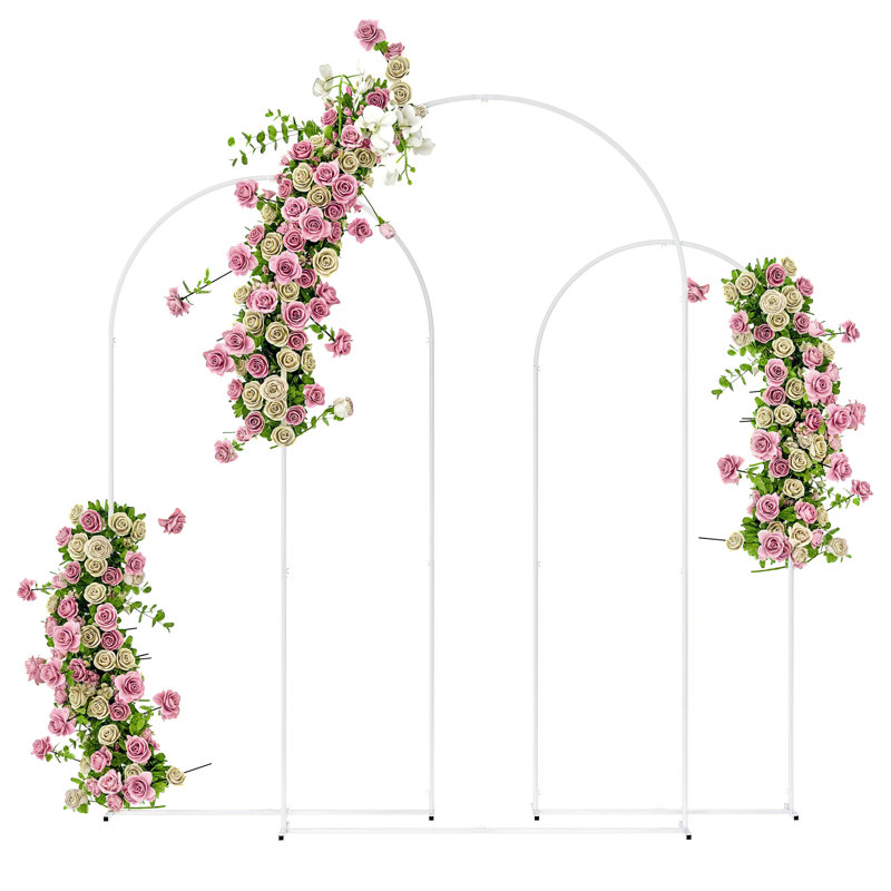 120cm W x 40cm D Metal Arbour in White