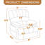 Fauteuil inclinable manuel surdimensionné - Chaise longue en tissu moelleux pour le salon, conception confortable à dossier à tirette-716838117