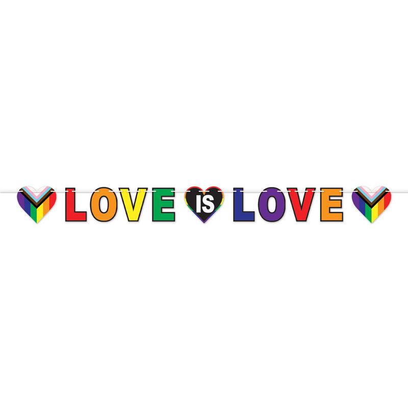 Ensemble de 12 banderoles Love Is Love - 6 ¼ po x 7 pi