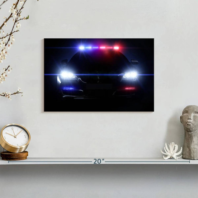 Mehar Police Car, 8" H x 12" W