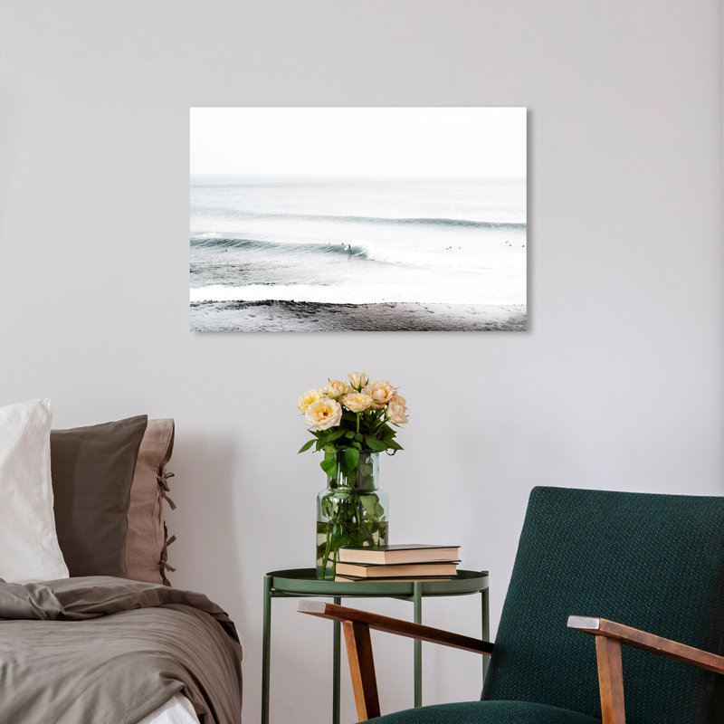«Nautical and Coastal Wave Beach», reproduction d'impression sur toile, H 10 po x l 15 po x P 1,5 po, Toile tendue