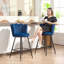 Upholstered Counter Stool with Metal Frame-1714813013