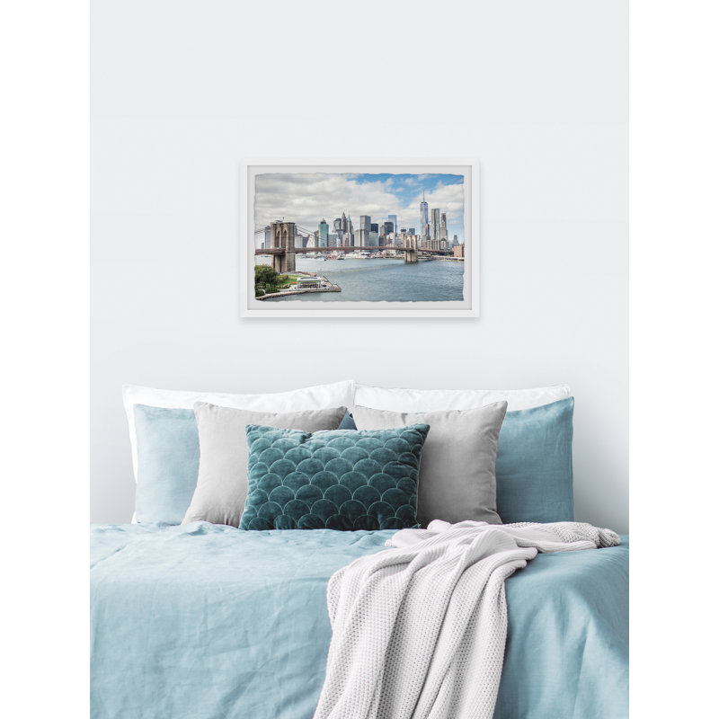 Majestic Brooklyn Bridge - Single Picture Frame Painting, 20cm H x 30cm W x 3.81cm D