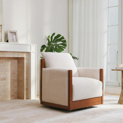 Zenda Upholstered Swivel Accent Chair
