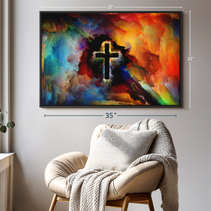 «Colorful Cross», H 37 po x l 25 po