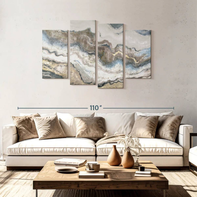 Avery Neutral Marble, 48" H x 75" W