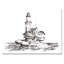 Phare et mer monochromes - Impression sur toile-68471655-68471668