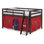 Rideaux pour lit mezzanine simple Alaterre Furniture (rouge / bleu)