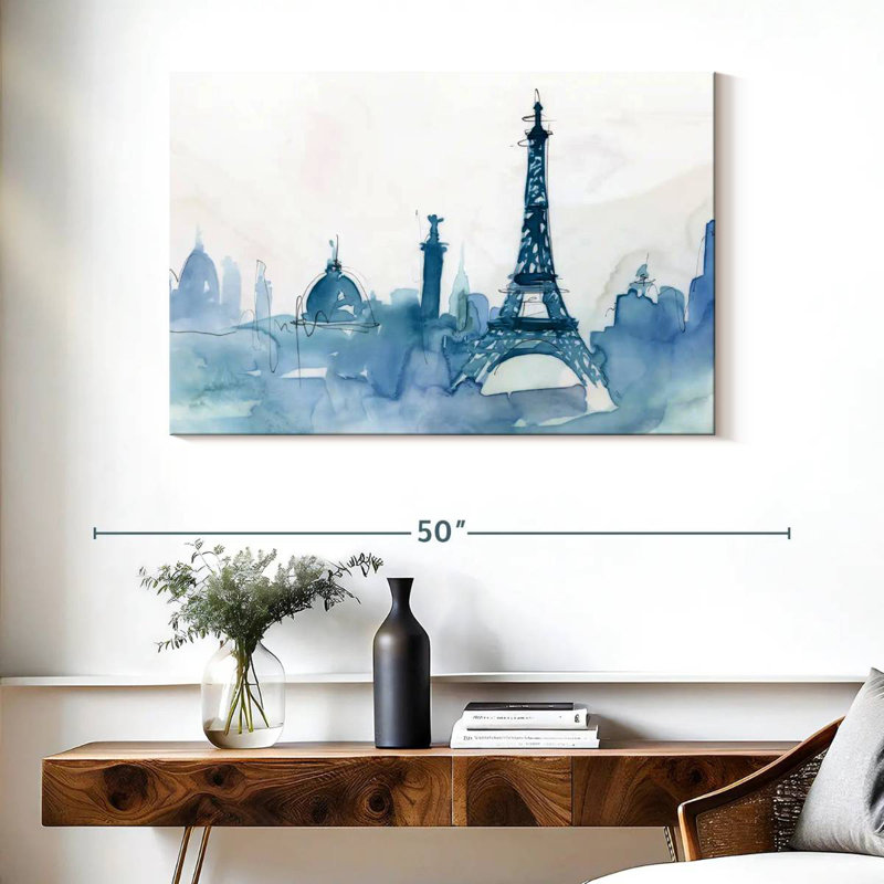 Nicci Ocean Blue Paris, 26" H x 39" W