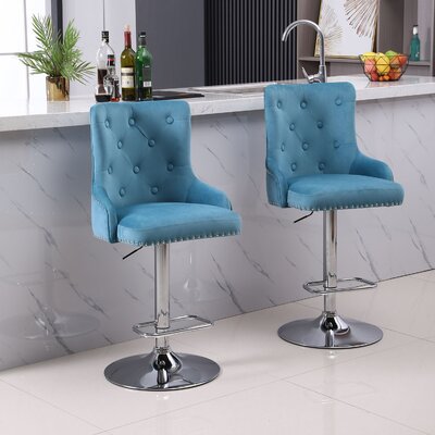 Witman Swivel Adjustable Height Bar Stool -  Rosdorf Park, EA73D059BC4547C1AF5B1426B0F71408