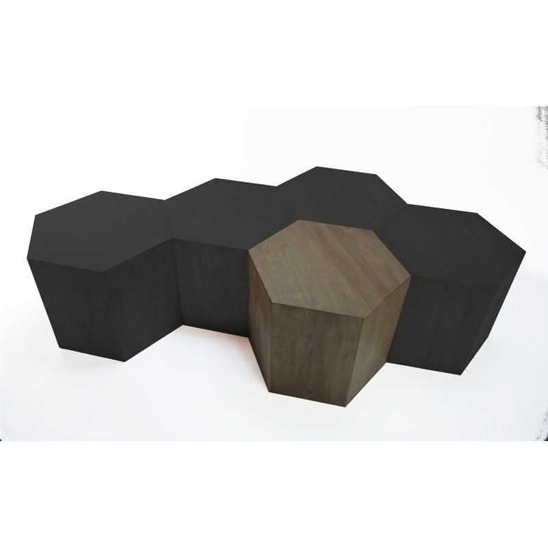 Coffee Table, Matte Black, 16"H x 20"L x 17.3"W
