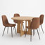Ensemble de salle à manger 5 pièces avec chaises rembourrées-131269746-131269747-131269749