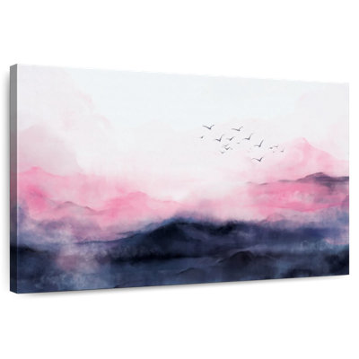 Avery, horizon rose abstrait