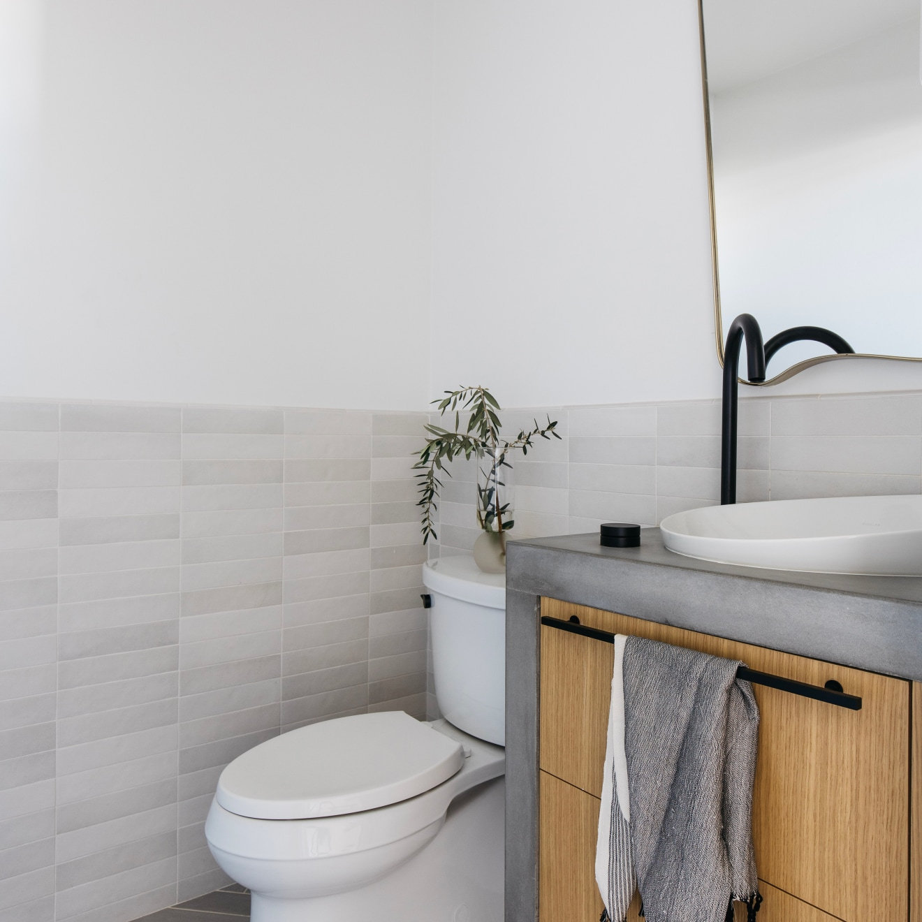 Allora 3" x 24" Porcelain Wall & Floor Tile, Solid Gray