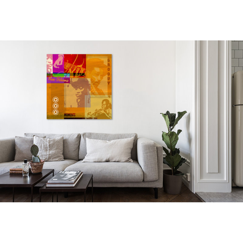 «Jazz 1» par Philippe Paput - impression sur toile, H 18 po x l 18 po x P 1,5 po
