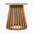 Outdoor Acacia Wood Patio Side Table, Round Coffee Table for Backyard, Lawn, Balcony-357986769