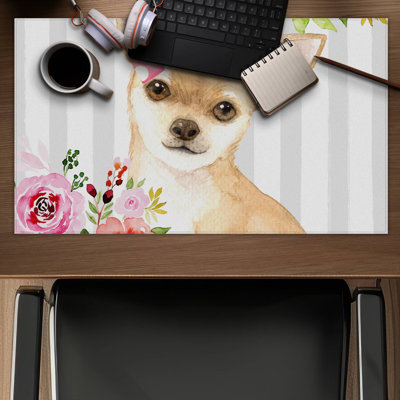 Chihuahua dog - 14.00"x24.25" Desk mat