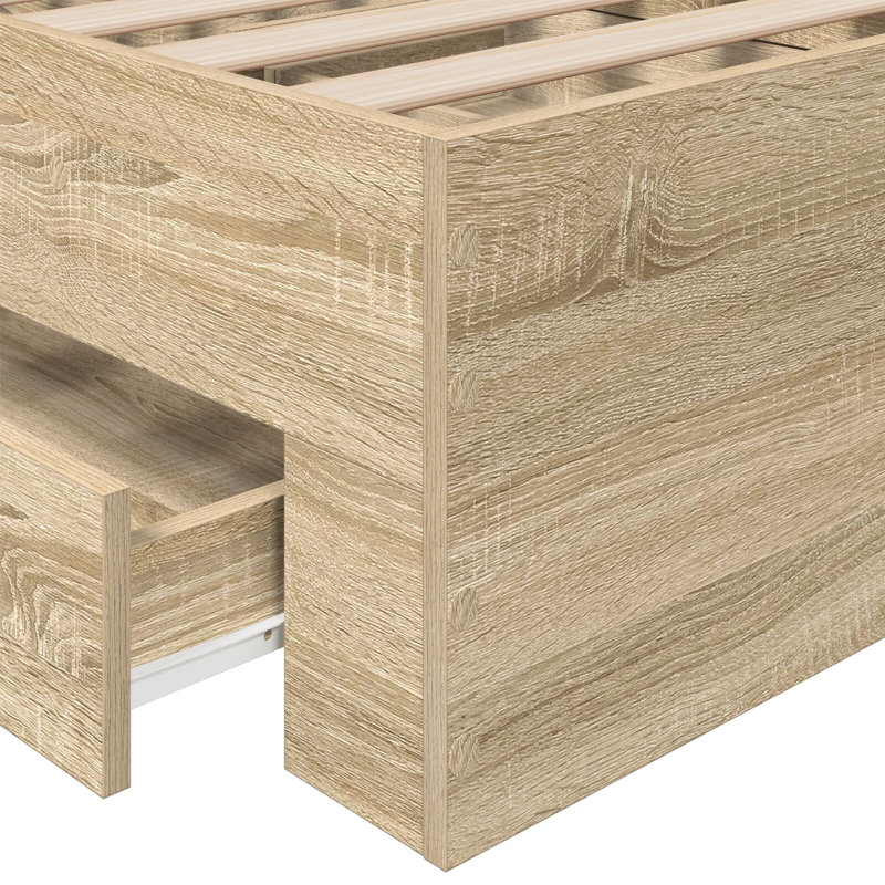 Bed Frame Sonoma Oak Engineered Wood