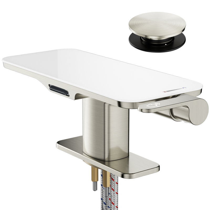 Single Handle Bathroom Faucet, Brushed Nickel