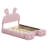 Fun Character-Style Platform Bed with Distinctive Ear Headboard and Soft Glow Illumination